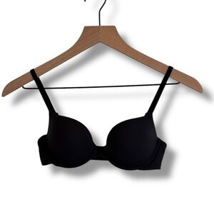 Skims Fits Everybody Push Up Bra 32B Black Onyx T-Shirt‎ Padded Comfortable
